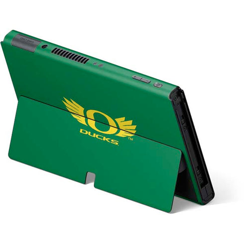 University of Oregon Ducks Green Nintendo Switch OLED (2021) Skin
